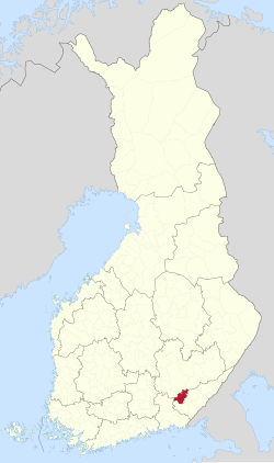 Location of Savitaipale in Finland