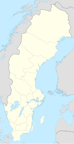 Mapa konturowa Szwecji, blisko dolnej krawiędzi po lewej znajduje się punkt z opisem „Mölle”