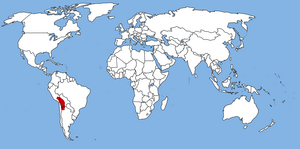 Mapa de localização do Altiplano