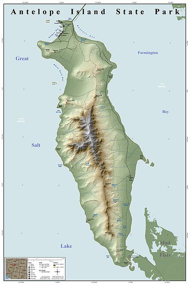 Antelope Island State Park map