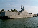 HMS Visby akterifrån i Visby 2006.