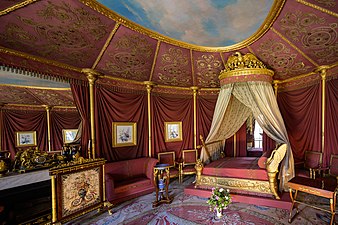 Empress Joséphine's Bedroom in Château de Malmaison, Rueil-Malmaison, France, by Charles Percier and Pierre-François-Léonard Fontaine, 1800-1802[193]