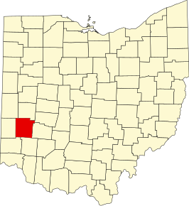 Locatie van Montgomery County in Ohio