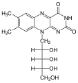 Deutsch: Struktur von Riboflavin English: Structure of riboflavin