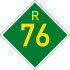 Provinsiale roete R76 shield