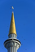 Minaret of Sabah State Mosque in Kota Kinabalu, Borneo