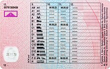 Croatian driving licence 2023 (verso)