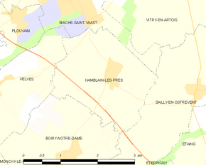 Poziția localității Hamblain-les-Prés