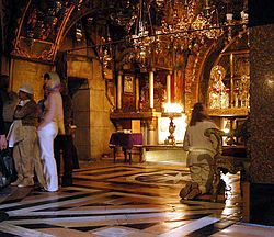 Interior de la Iglesia del Santo Sepulcro, sobre el monte Gólgota