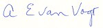 Signature of A. E. van Vogt