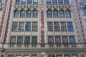 View of the fourth through sixth stories from across Madison Avenue