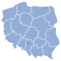 Location of Lubliniec in Poland