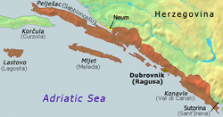 Borders of the Republic of Ragusa, 1426-1808