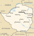 CIA map for Zimbabwe in English