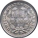 Half Dime von 1857