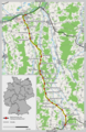 Trajectkaart spoorlijn Günzburg-Mindelheim