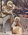 Josep al pessebre, per Giotto, 1304-1306 (Pàdua, Capella degli Scrovegni)