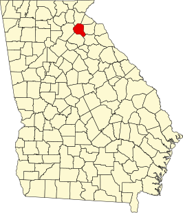 Locatie van Banks County in Georgia