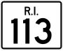 Route 113 marker