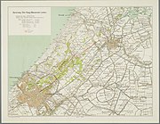 Kaart uit 1923 met daarop het traject gemarkeerd