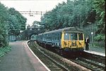 Unit 303 004 at Kirkhill station in 1979