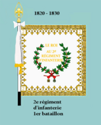 Drapeau modèle de 1820 à 1830 (avers).