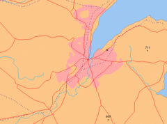 Map of the greater Belfast area, with the building location highlighted.