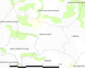 Poziția localității Saint-Exupéry