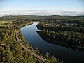 Älvsbyn mit Piteälven vom Hundberget aus