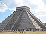 El Castillo being climbed by tourists