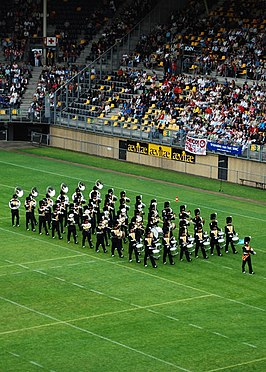 Drum- en Showband Adest Musica op het Wereld Muziek Concours in 2009.