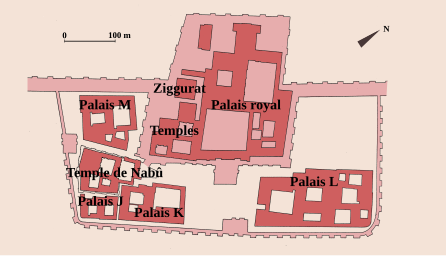 Plan de l'acropole de Dur-Sharrukin.