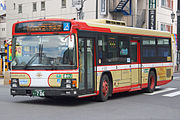 2004年に導入された日野自動車製ノンステップバス（A1206 → A20406）