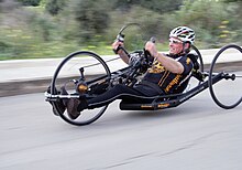 Bild: Stefan Bäumann in seinem Handbike.