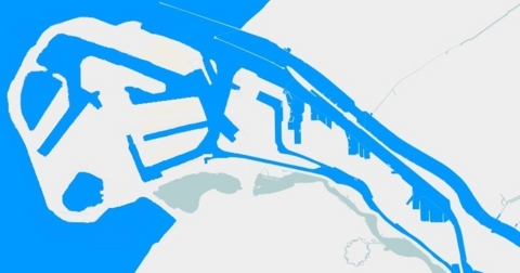 Carte du Port de Rotterdam Ouest