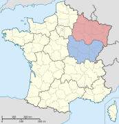 Les deux régions administratives du Grand Est français : Grand Est (Alsace, Champagne-Ardenne et Lorraine) Bourgogne-Franche-Comté