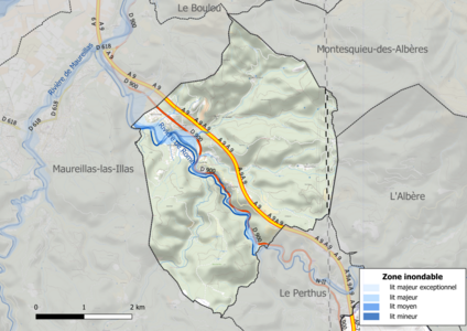 Carte des zones inondables.