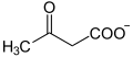 de: Struktur von Acetoacetat; en: Structure of acetoacetate