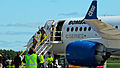 first flight pilots deplaneing