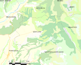 Mapa obce Saint-Jurs