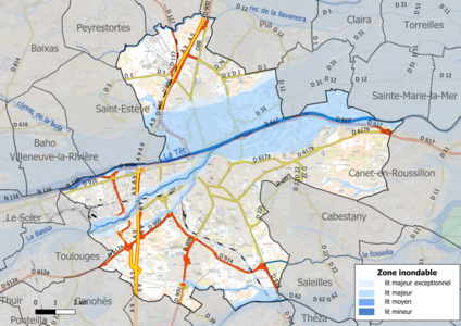 Carte des zones inondables.