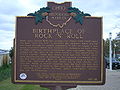 Image 12Sign commemorating the role of Alan Freed and Cleveland, Ohio, in the origins of rock and roll (from Rock and roll)