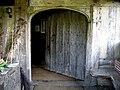 Front door inside porch