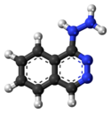 Ball-and-stick model of the hydralazine molecule