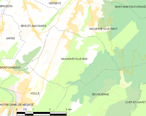 Poziția localității Vaulnaveys-le-Bas