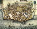 Map Harderwijk (Blaeu's Toonneel der Steden, by Willem and Joan Blaeu, 1652.