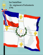 Drapeau du 1er bataillon de 1791 à 1793.