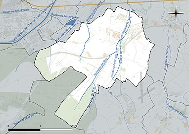 Carte hydrographique de la commune.