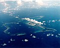 British Indian Ocean Territory: View of the military base at Diego Garcia.