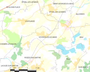 Poziția localității Voivres-lès-le-Mans